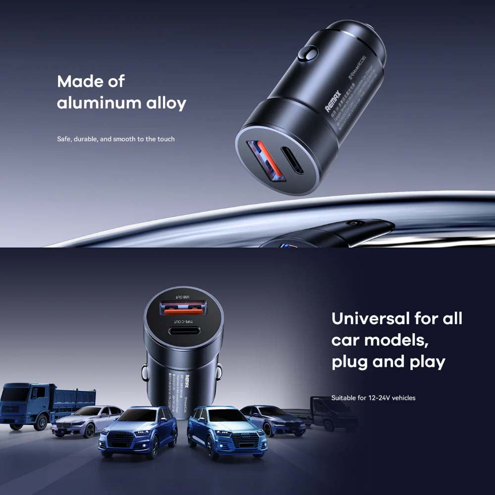 Remax RCC361 Dual Port 3A Fast Car Charger - 6 Months Warranty