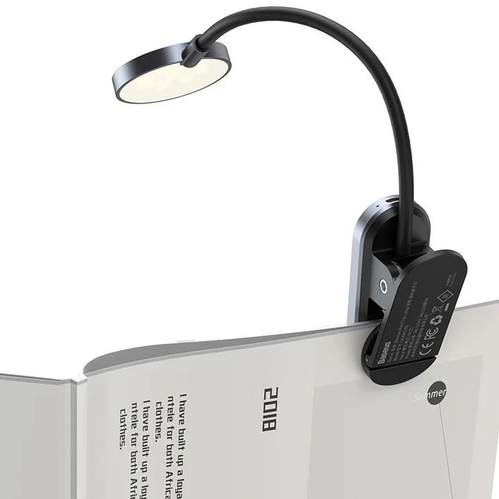 Baseus Comfort Reading Rechargeable Mini Clip Lamp Dark Gray – DGRAD-0G- 1 Year Warranty – 1 Year Warranty