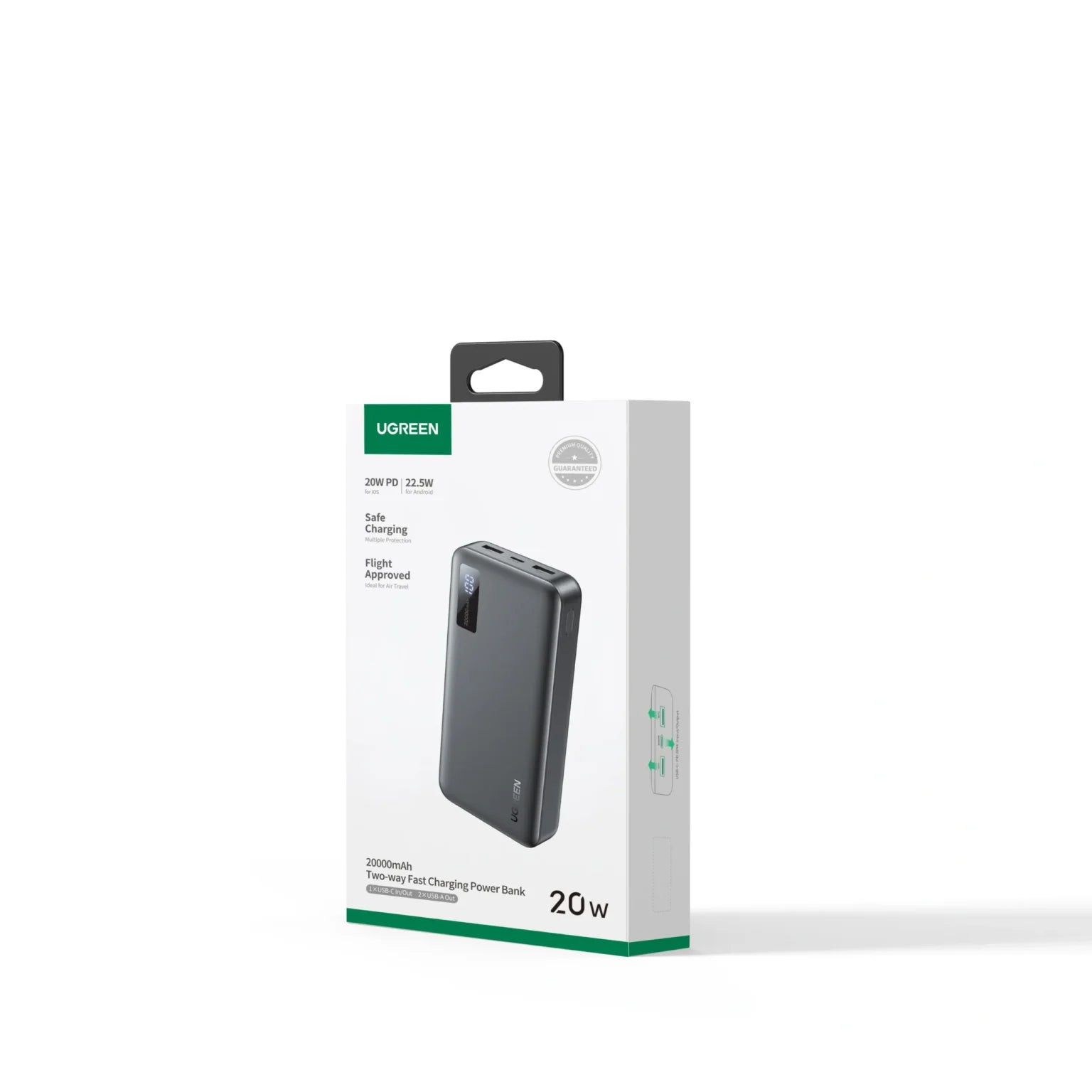 UGREEN 20000mAh 20W Two-way Fast Charging Power Bank – PB312 – 25683 – 1 Year Warranty