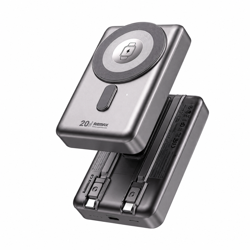REMAX CX-2 10000mAh Magnetic Wireless Power Bank – 15W Fast Charging with Foldable Stand - 6 Months Warranty