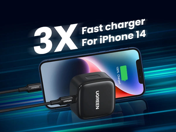 UGREEN 20W Type-C PD Fast Charger With MFI Type-C to Lightning 1 Meter Cable Set – Black – CD137 – 60624 – 1 Year Warranty