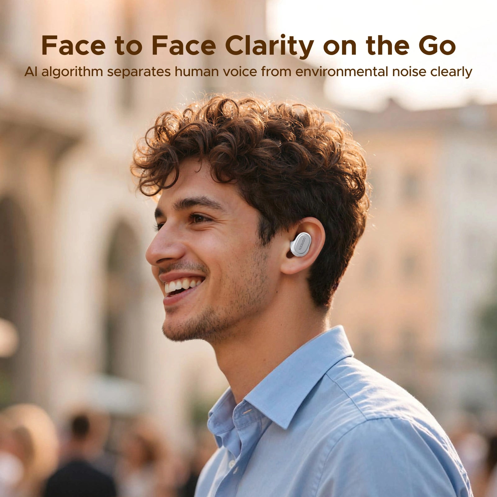 UGREEN Dots (TWS)True Wireless Earbuds (White) – WS220 – 75627 – 1 Year Warranty