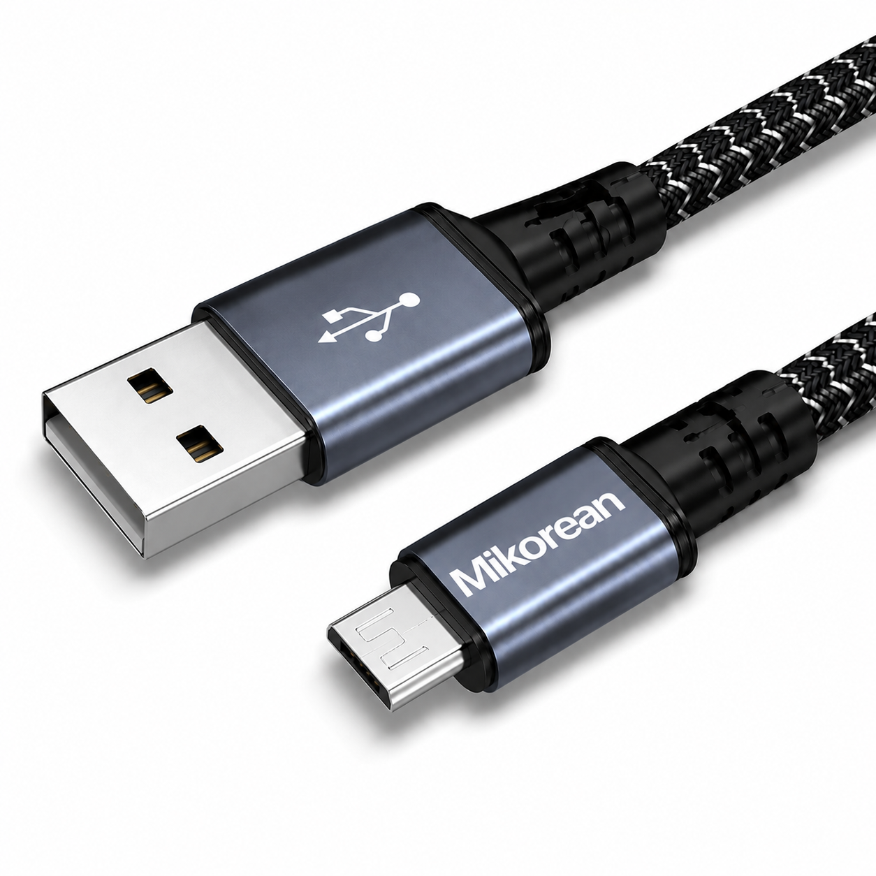 Mikorean USB-A to Micro USB 2.4A Fast Charging Braided Cable