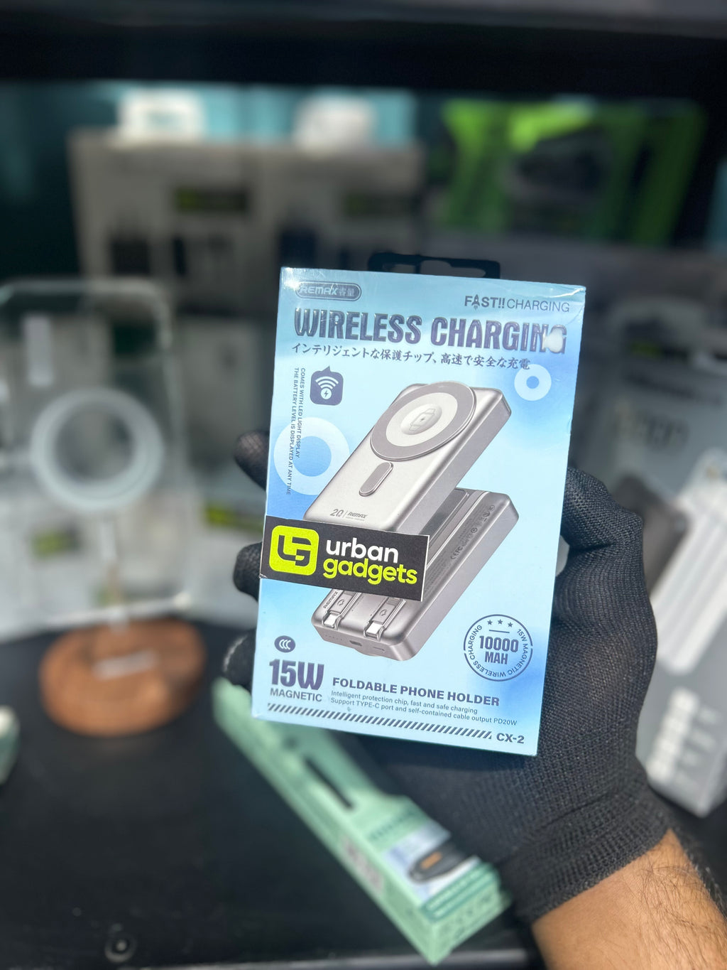 REMAX CX-2 10000mAh Magnetic Wireless Power Bank – 15W Fast Charging with Foldable Stand - 6 Months Warranty