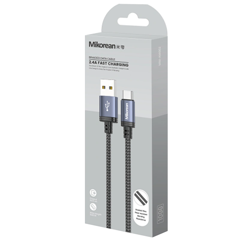 Mikorean 3A Fast Charging USB to Lightning Braided Cable