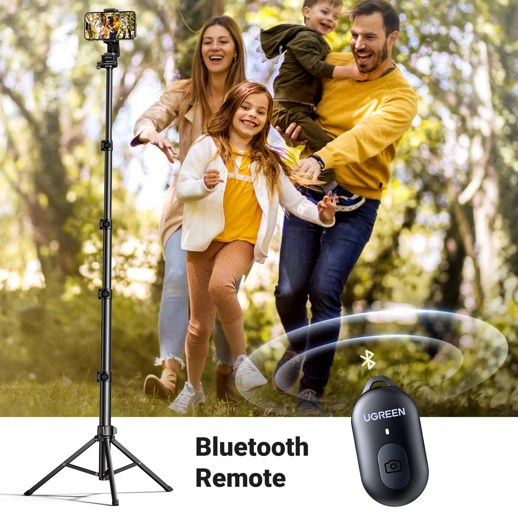 UGREEN 1.7 Meter Floor Tripod And Selfie Stick with Bluetooth Remote – LP680 – 15609