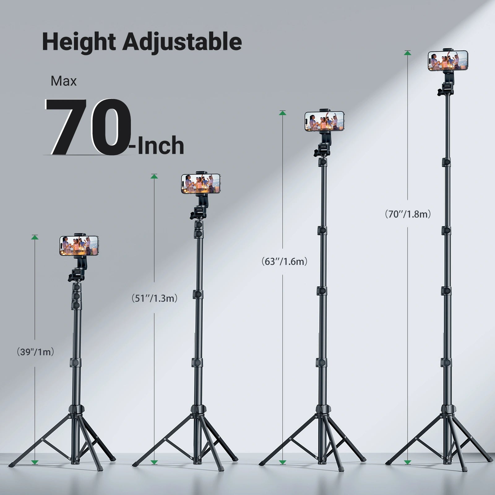 UGREEN 1.7 Meter Floor Tripod And Selfie Stick with Bluetooth Remote – LP680 – 15609