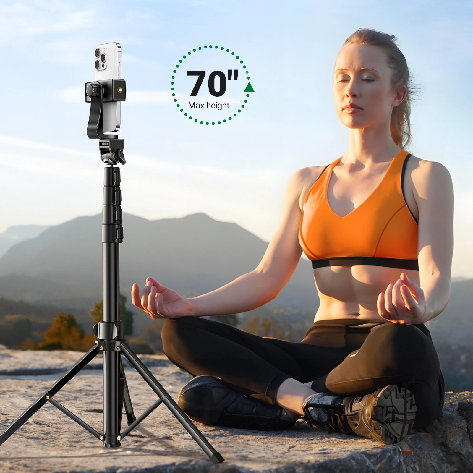 UGREEN 1.7 Meter Floor Tripod And Selfie Stick with Bluetooth Remote – LP680 – 15609