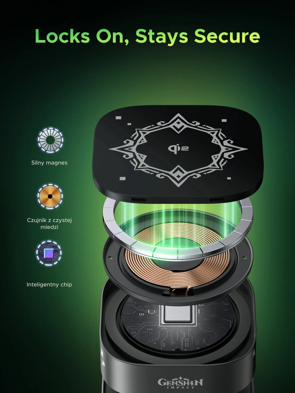 UGREEN 15W Qi2 2-in-1 Magnetic Wireless Charger – Genshin Impact Edition – W702 – 35316GI – 1 Year Warranty