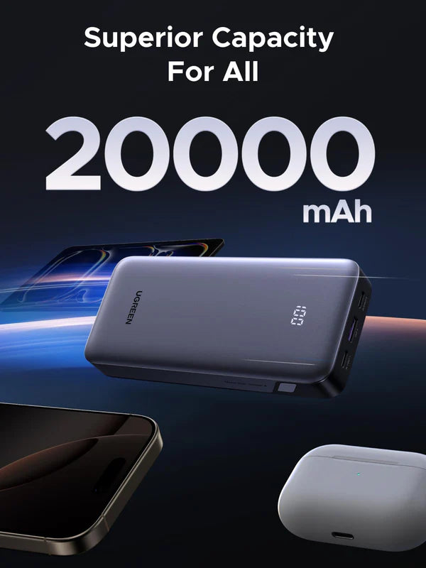 UGREEN 20000mAh 30W Fast Charging Power Bank – PB532 – 55989B – 1 Year Warranty