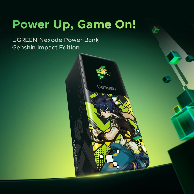 UGREEN 20000mAh 130W Genshin Impact Edition Smart Display Fast Charging Power Bank – PB721 – 35524GI – 1 Year Warranty