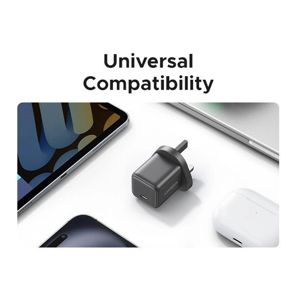 UGREEN 25W N Series GaN Fast Charger With – 60W 1m Type-C Cable – X517- 75956 – 1 Year Warranty