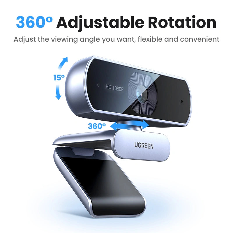 UGREEN HD 1080P Web Camera- CM678 – 15728 – 1 Year Warranty