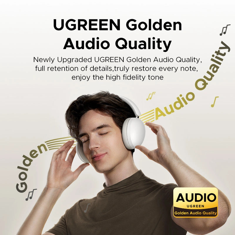 UGREEN Studio Max2 80Hrs Wireless Headphone Black – HP205 – 45018 – 1 Year Warranty