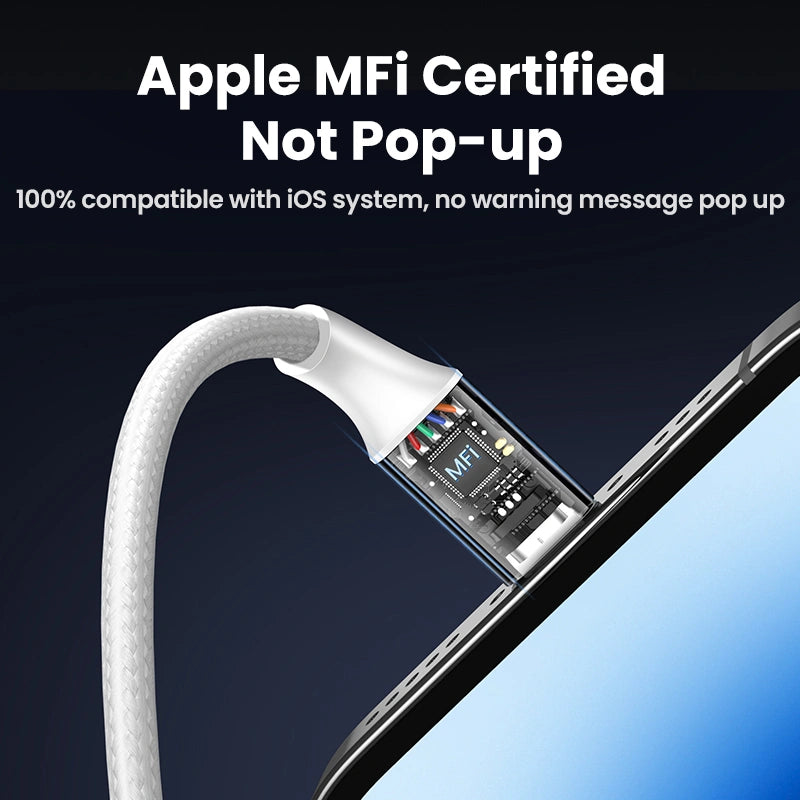 UGREEN 1 Meter MFI Certified USB – A to Lightning Nylon Braided Alu Case Cable – US199 – 60161 – 1 Year Warranty