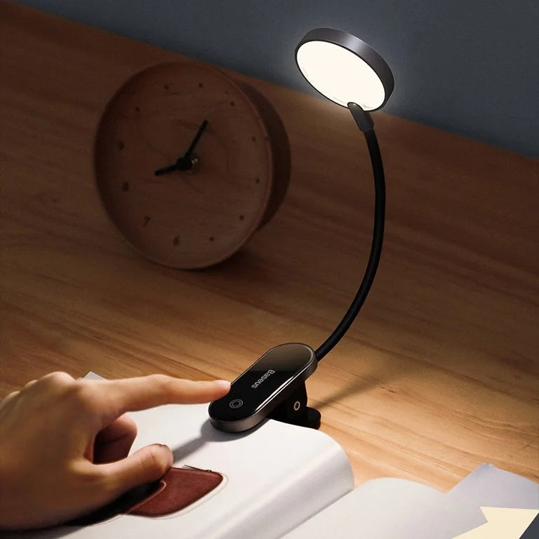 Baseus Comfort Reading Rechargeable Mini Clip Lamp Dark Gray – DGRAD-0G- 1 Year Warranty – 1 Year Warranty