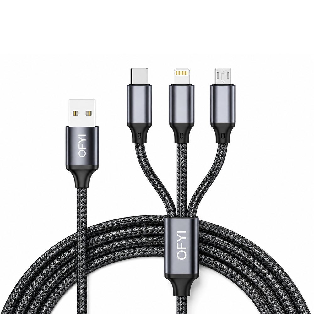OFYI 3-in-1 Multi Charging Cable - 6 Months Warranty